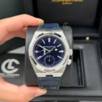 Super Clone Vacheron Constantin Overseas Dual Time 7900V 41mm Blue Dial