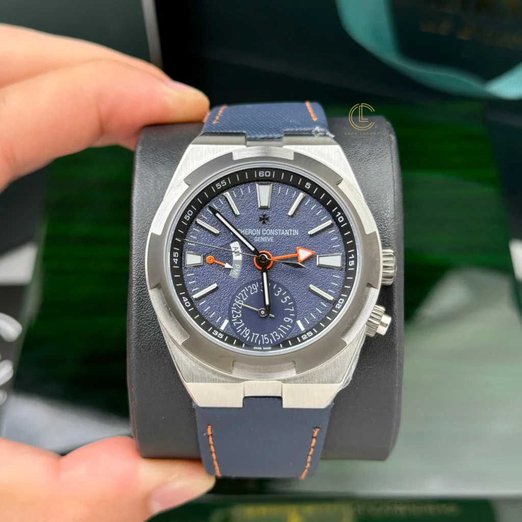 Super Clone Vacheron Constantin Overseas Dual Time 7900V 41mm Blue Dial Steel