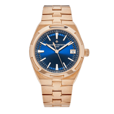 Super Clone Vacheron Constantin Overseas Rose Gold 4500V/110R-B705 41mm Blue Dial
