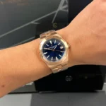Super Clone Vacheron Constantin Overseas Rose Gold 4500V/110R-B705 41mm Blue Dial
