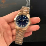 Super Clone Vacheron Constantin Overseas Rose Gold 4500V/110R-B705 41mm Blue Dial