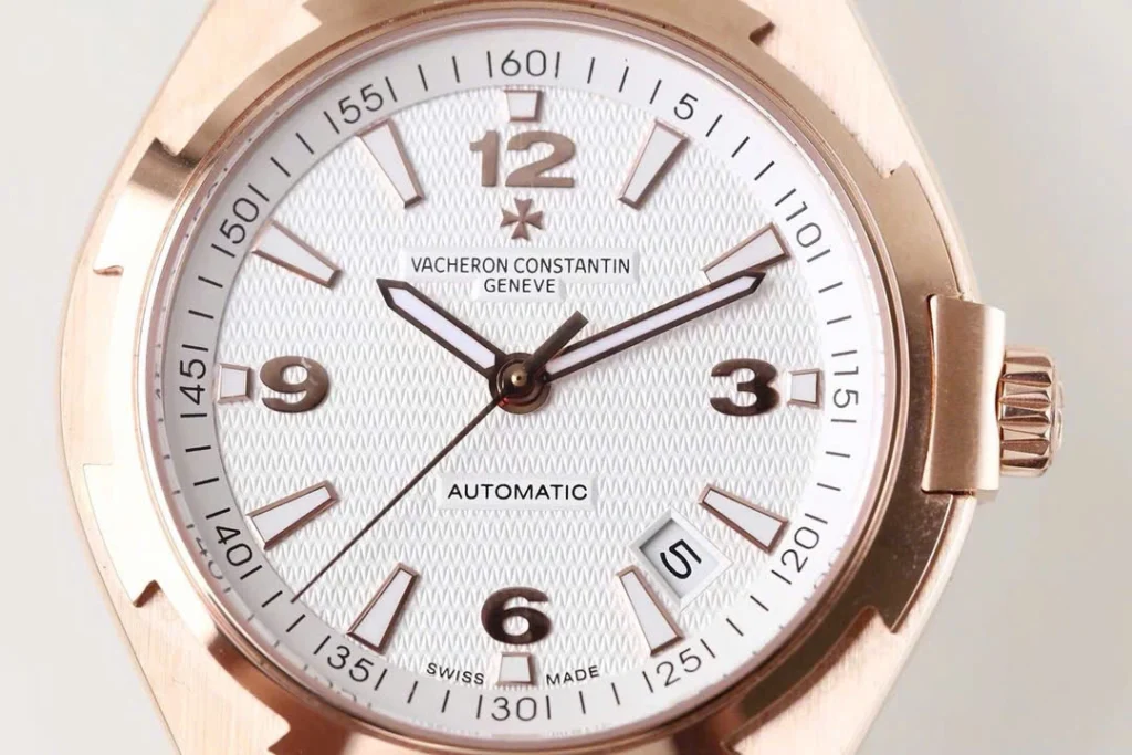Super Clone Vacheron Constantin Overseas Rose Gold White Dial Number Roman 42mm