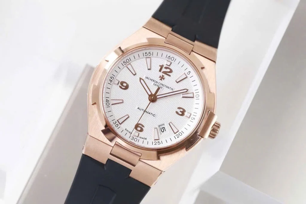 Super Clone Vacheron Constantin Overseas Rose Gold White Dial Number Roman 42mm