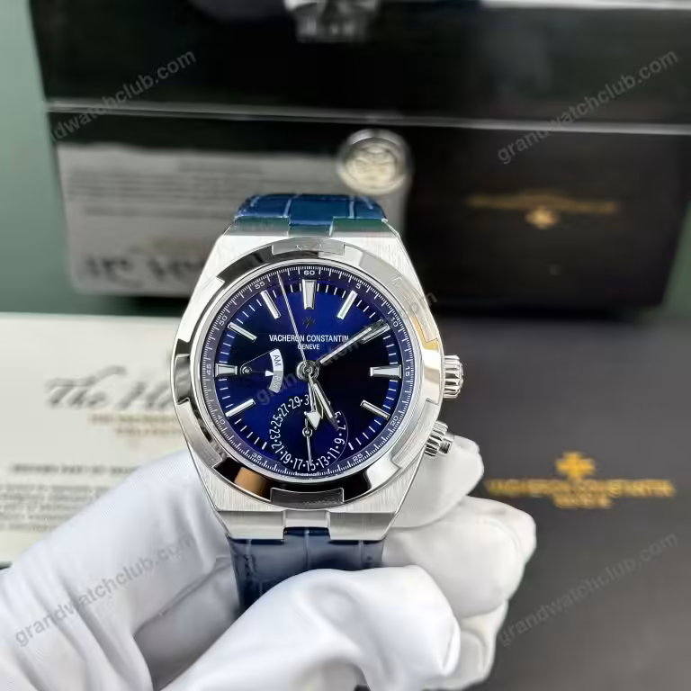 Super Clone Vacheron Constantin Overseas Dual Time 7900V 41mm Blue Dial