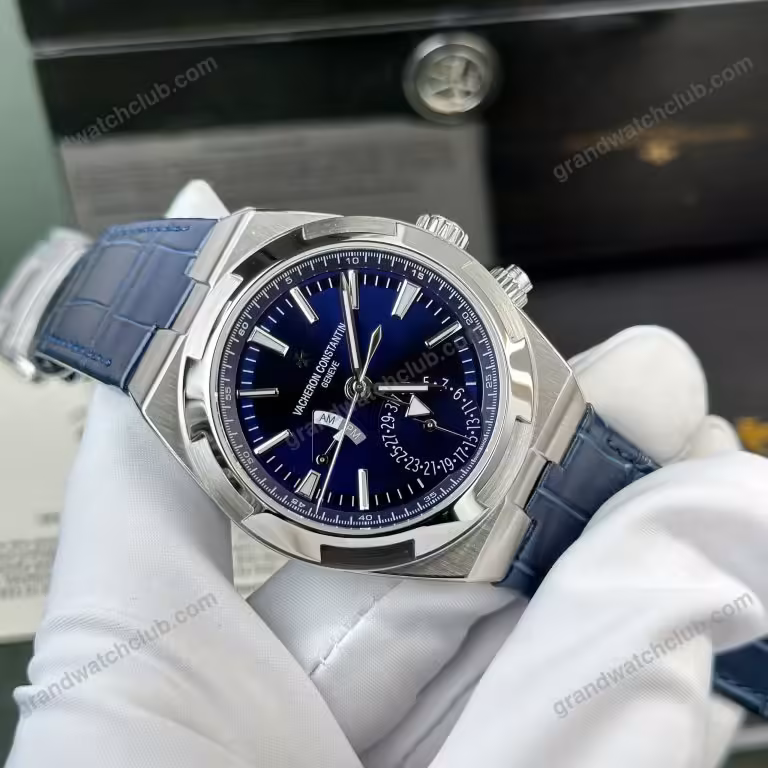 Super Clone Vacheron Constantin Overseas Dual Time 7900V 41mm Blue Dial