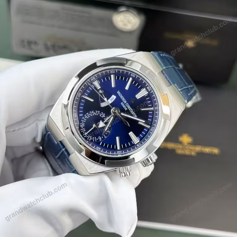 Super Clone Vacheron Constantin Overseas Dual Time 7900V 41mm Blue Dial