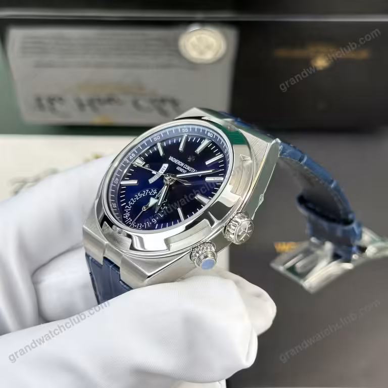 Super Clone Vacheron Constantin Overseas Dual Time 7900V 41mm Blue Dial