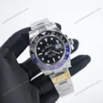 Super Clone Rolex GMT-Master II 126710BLNR “Batman” — dial close-up