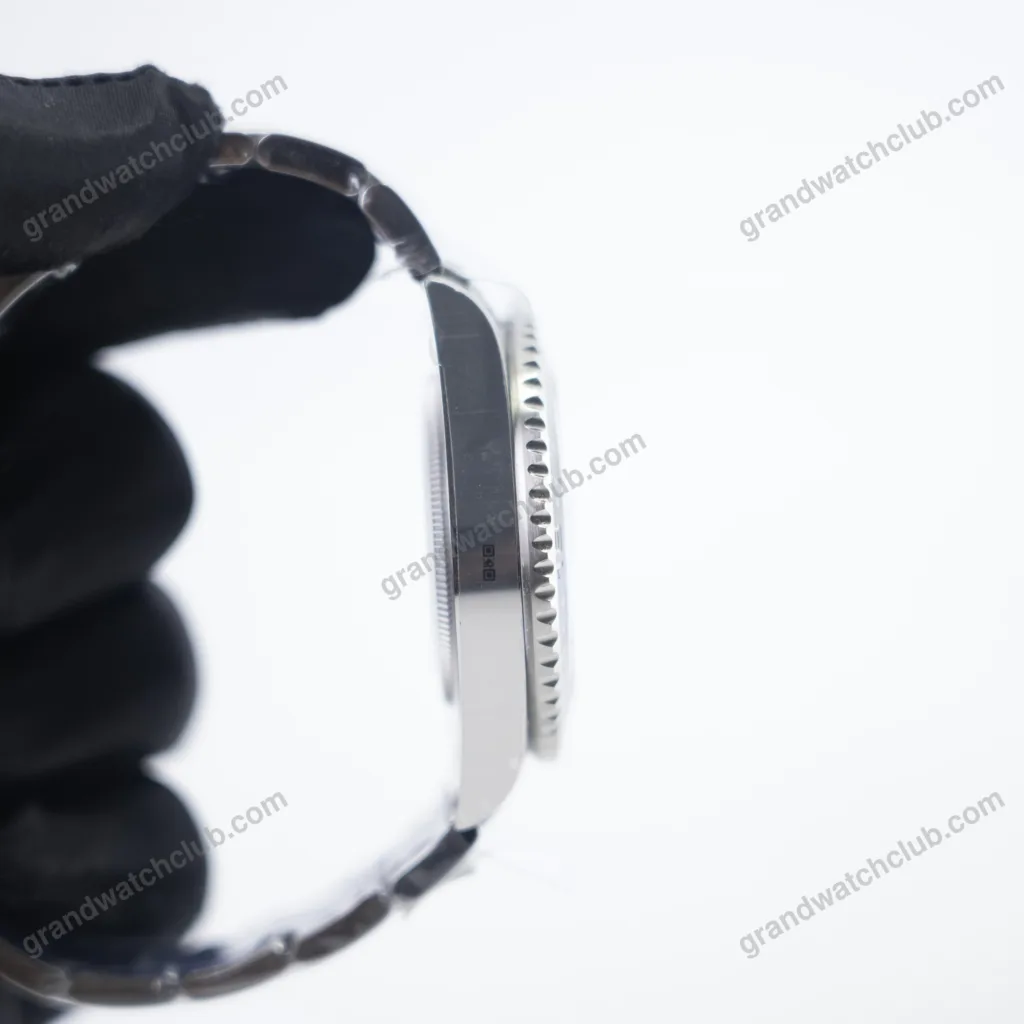 Super Clone Rolex GMT-Master II 126710BLNR “Batman” — on leather display
