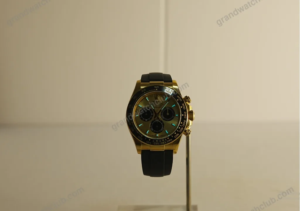 Super Clone Rolex Daytona Golden Dial 126518LN “Pikachu” — case and bezel