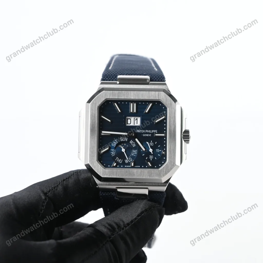 Super Clone Patek Philippe Cubitus 5822P-001 Platinum Instantaneous Grand Date Day Moon Phases – Swiss SuperClone