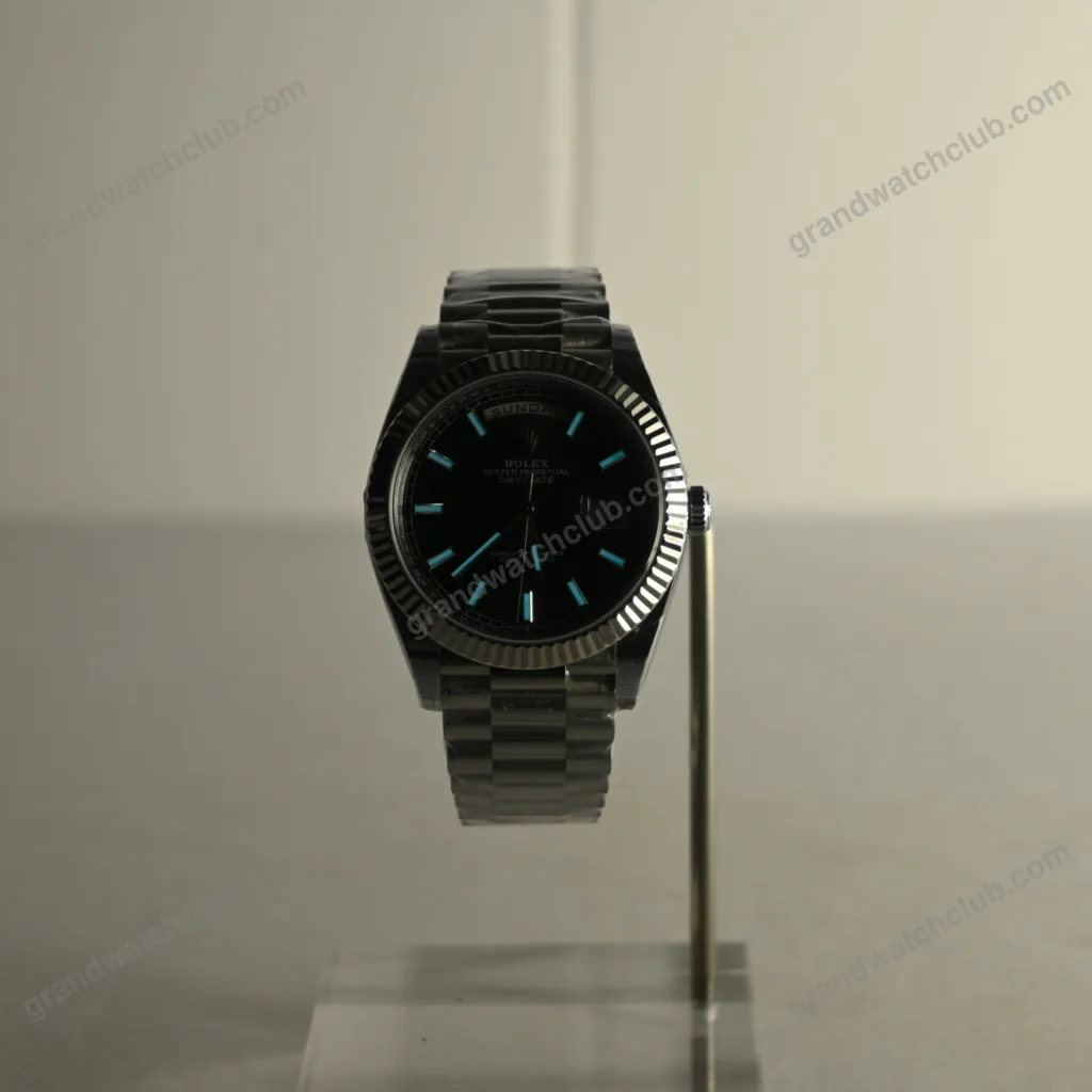 Super Clone Rolex Day-Date Bright Black Dial 228236-0003 40 mm – Swiss SuperClone