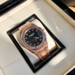 Super Clone Audemars Piguet Royal Oak “Jumbo” Extra-Thin 15207OR.OO.1240OR.01 39mm Black Dial Rose Gold