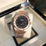 Super Clone Audemars Piguet Royal Oak “Jumbo” Extra-Thin 15207OR.OO.1240OR.01 39mm Black Dial Rose Gold