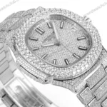 Super Clone Patek Philippe Nautilus 5711 40mm Up Full 3000pcs Moissanite Pave Hongkong – Customize Diamod – Swiss SuperClone