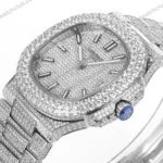 Super Clone Patek Philippe Nautilus 5711 40mm Up Full 3000pcs Moissanite Pave Hongkong – Customize Diamod – Swiss SuperClone