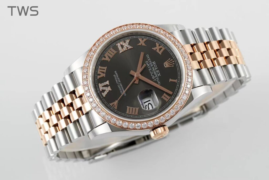 Super Clone Rolex Datejust Slate Diamond Dial 126281RBR-0011 36 mm — view 10