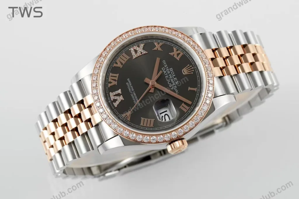 Super Clone Rolex Datejust Slate Diamond Dial 126281RBR-0011 36 mm — view 10