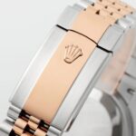 Super Clone Rolex Datejust Slate Diamond Dial 126281RBR-0011 36 mm — on leather display