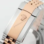 Super Clone Rolex Datejust Slate Diamond Dial 126281RBR-0011 36 mm — on leather display