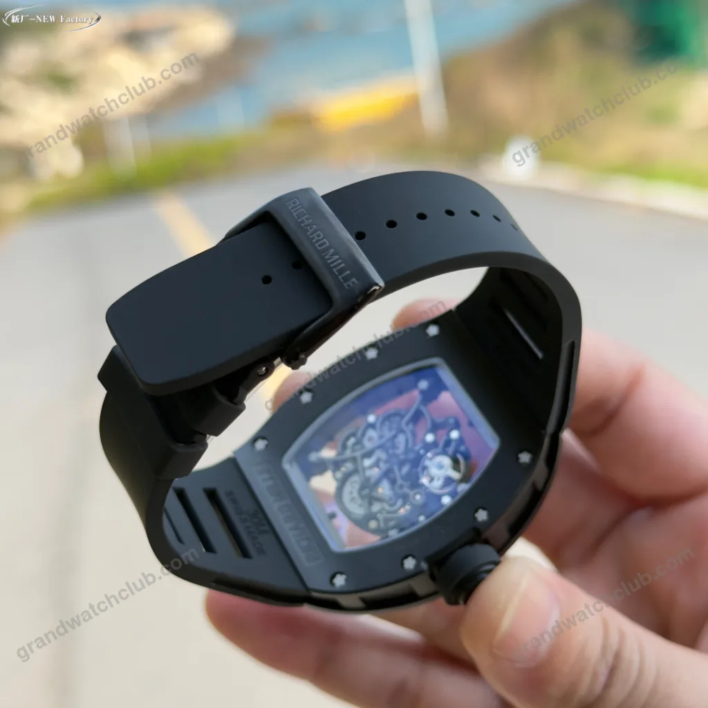 Super Clone Richard Mille RM 55 Richard Mille Manual Winding Bubba Watson 42mm Black