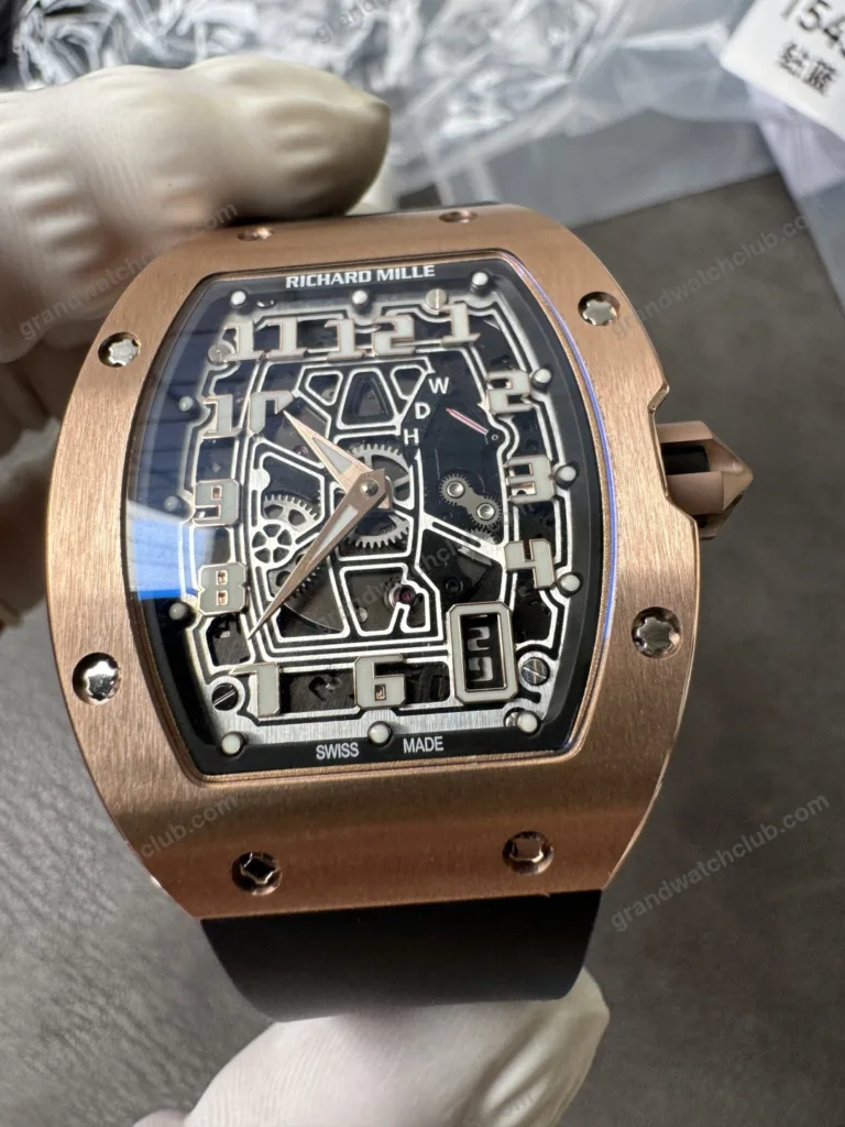 Super Clone Richard Mille Rose Gold Dial Rose Gold