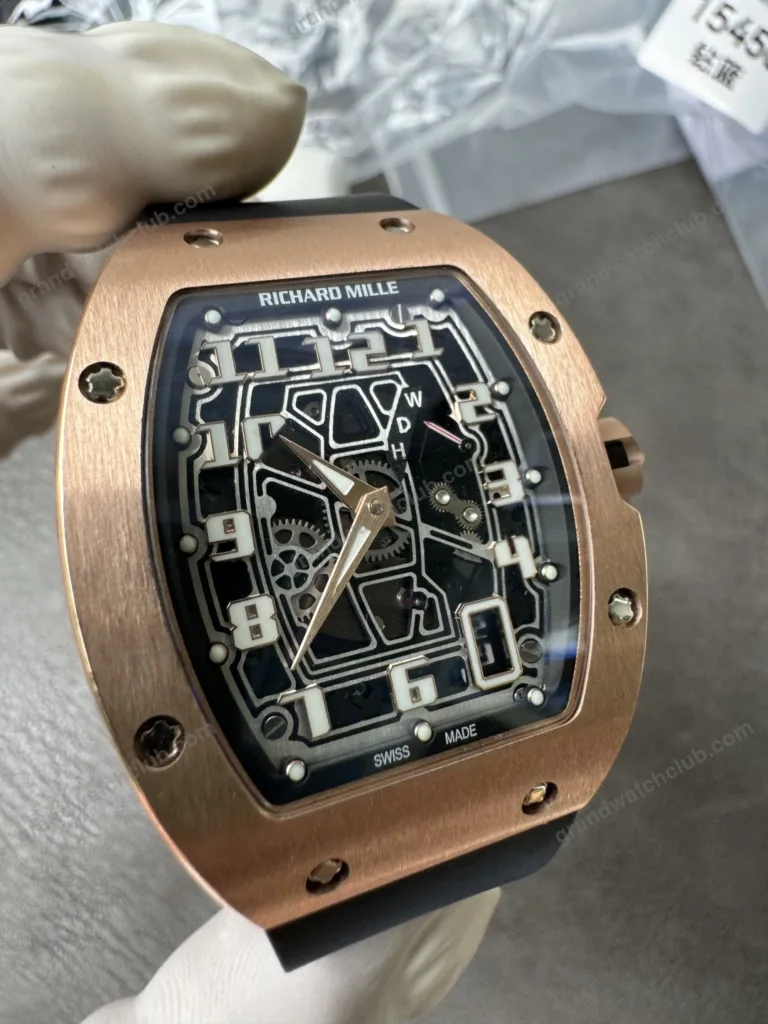 Super Clone Richard Mille Rose Gold Dial Rose Gold