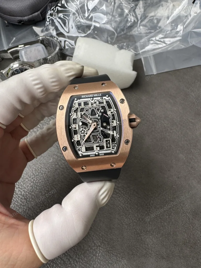 Super Clone Richard Mille Rose Gold Dial Rose Gold