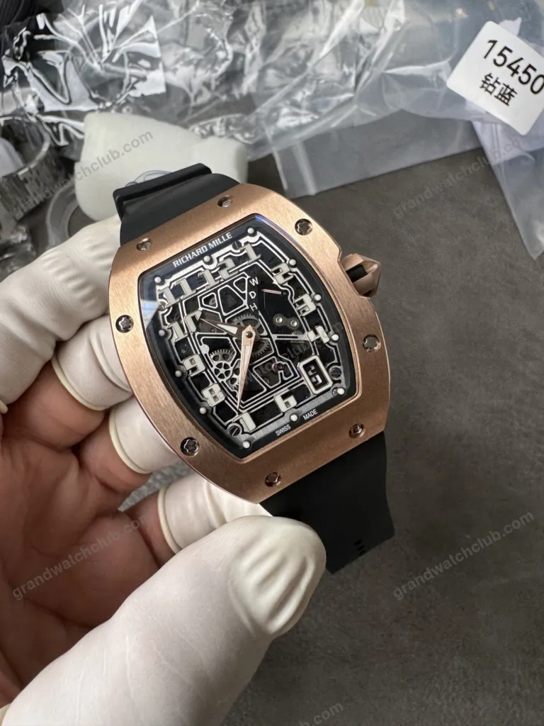 Super Clone Richard Mille Rose Gold Dial Rose Gold