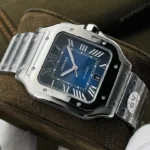 Super Clone Cartier Santos De Cartier Medium Blue WSSA0063 35.5mm – – Swiss SuperClone