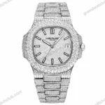Super Clone Patek Philippe Nautilus 5711 40mm Up Full 3000pcs Moissanite Pave Hongkong – Customize Diamod – Swiss SuperClone