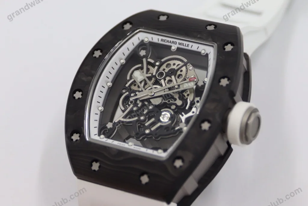 Super Clone Richard Mille RM 55 Richard Mille Black Bubba Watson 42mm Ceramic