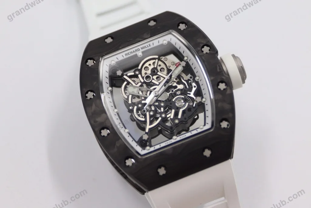Super Clone Richard Mille RM 55 Richard Mille Black Bubba Watson 42mm Ceramic