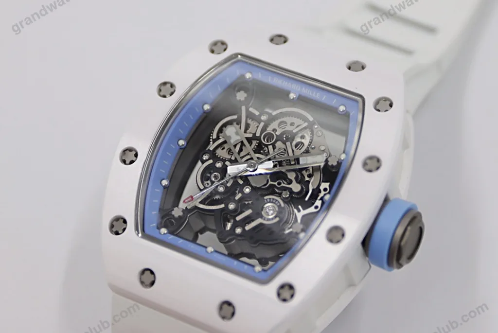 Super Clone Richard Mille RM 55 Richard Mille BLUE 42mm Ceramic