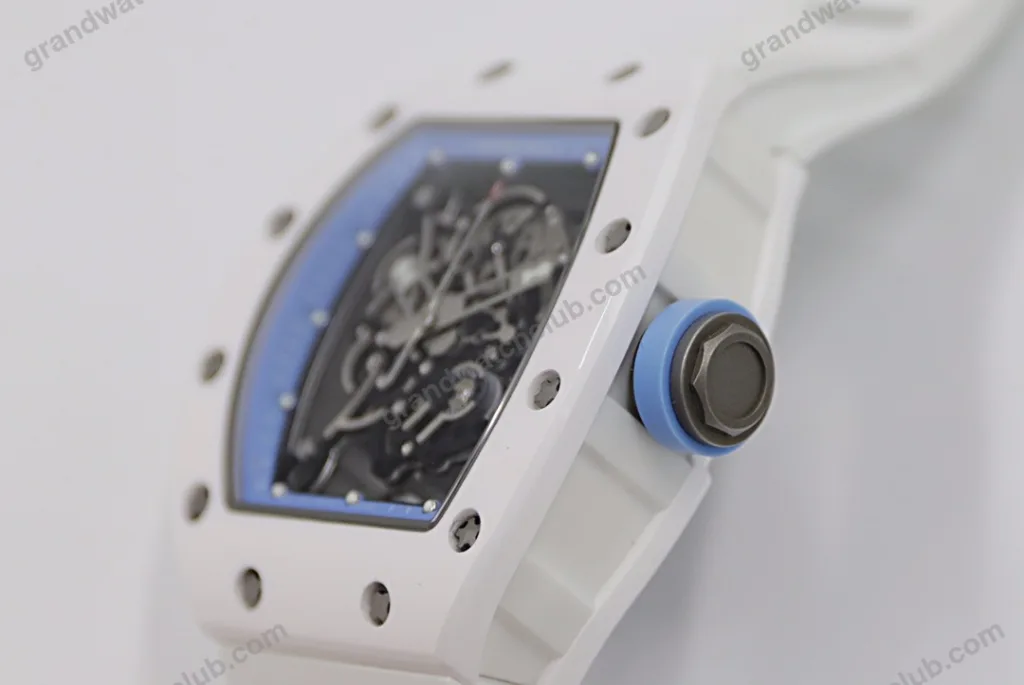 Super Clone Richard Mille RM 55 Richard Mille BLUE 42mm Ceramic