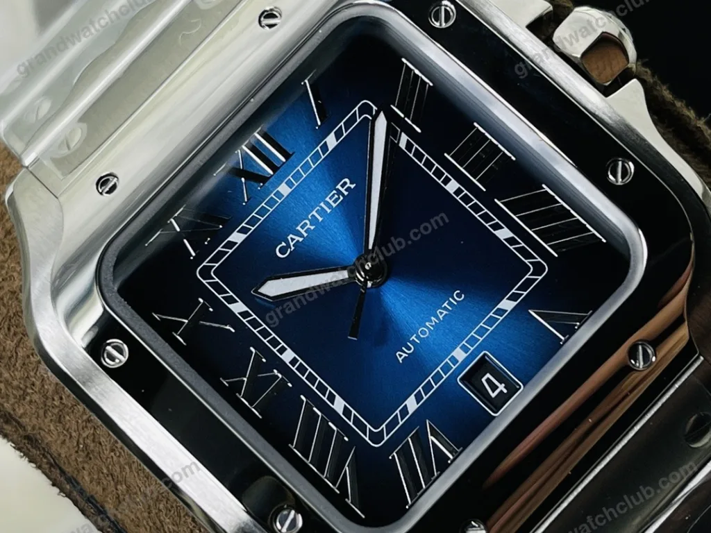 Super Clone Cartier Santos De Cartier Medium Blue WSSA0063 35.5mm – – Swiss SuperClone
