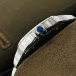 Super Clone Cartier Santos De Cartier Medium Blue WSSA0063 35.5mm – – Swiss SuperClone