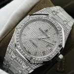 Super Clone Audemars Piguet Royal Oak 15400ST 41mm Full Moissanite Hongkong – Customize Diamod – Swiss SuperClone