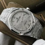 Super Clone Audemars Piguet Royal Oak 15400ST 41mm Full Moissanite Hongkong – Customize Diamod – Swiss SuperClone