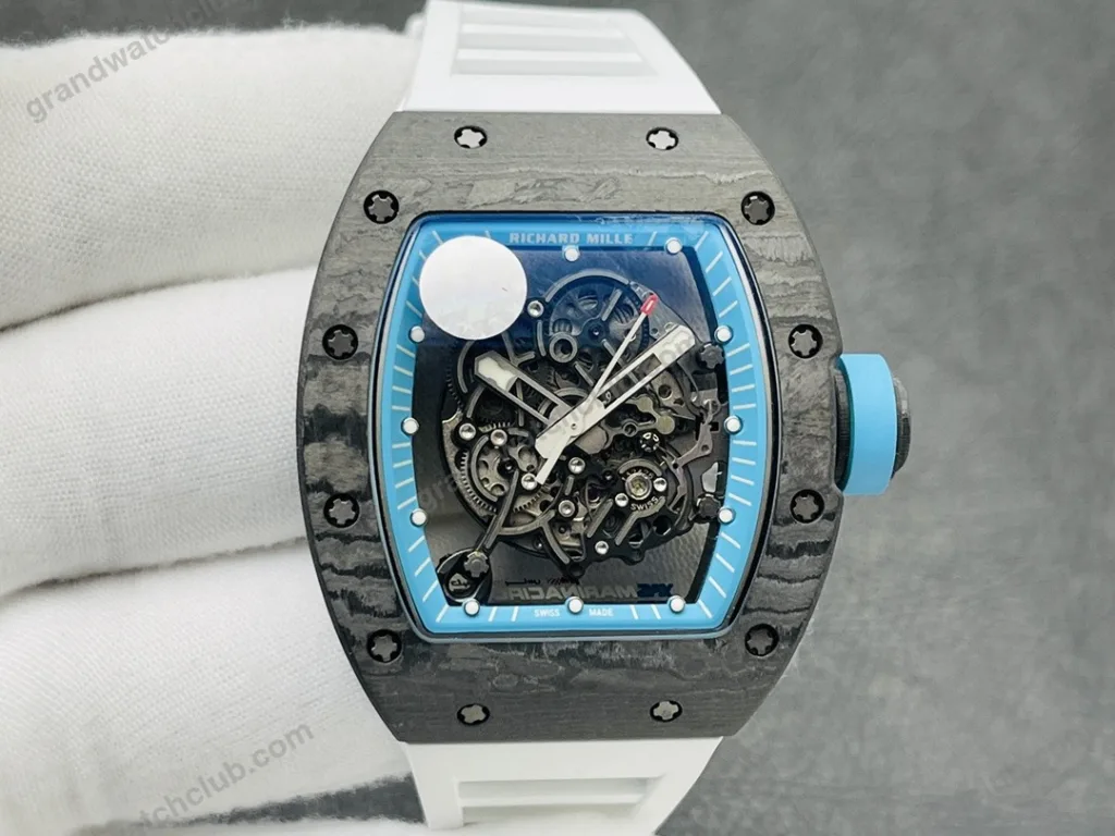 Super Clone Richard Mille RM 55 Richard Mille Asia Manual Winding Bubba Watson Carbon