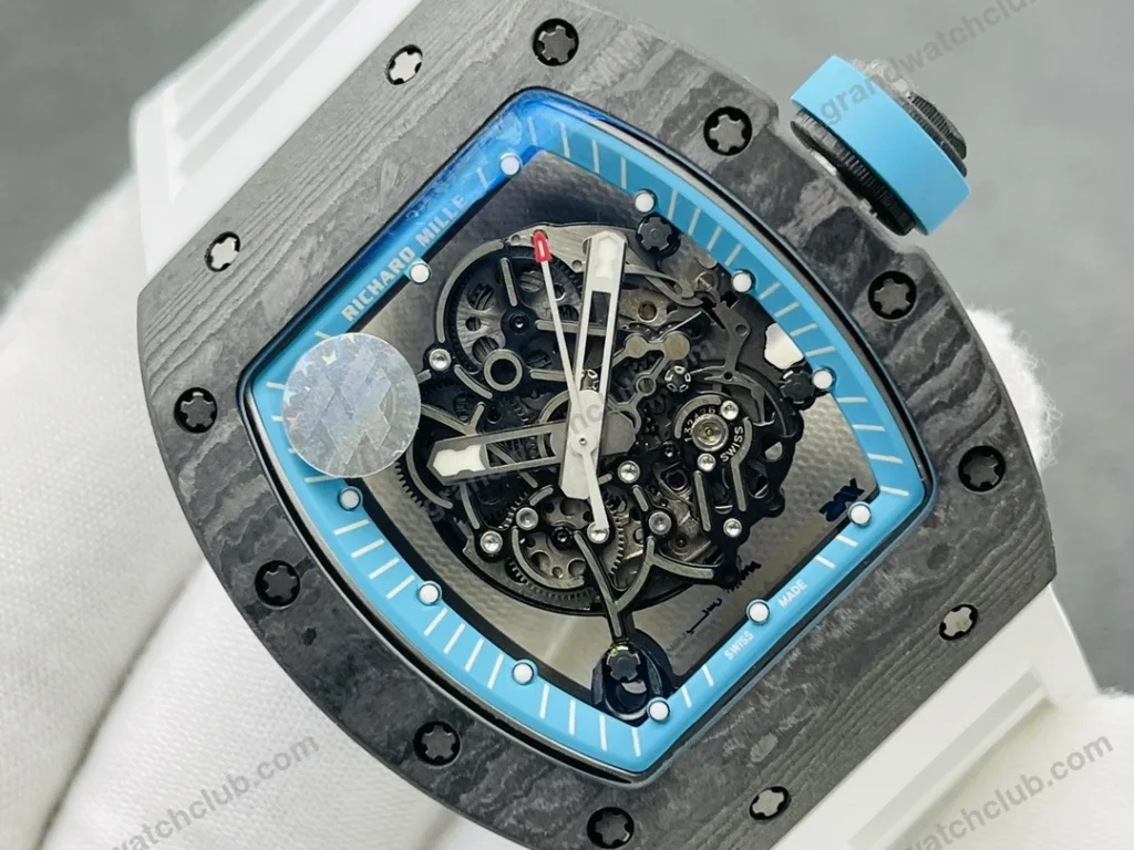 Super Clone Richard Mille RM 55 Richard Mille Asia Manual Winding Bubba Watson Carbon