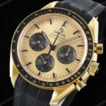 Super Clone Omega Speedmaster Moonwatch Professional 310.63.42.50.01.001 42mm Yellow Gold – Swiss SuperClone