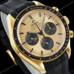 Super Clone Omega Speedmaster Moonwatch Professional 310.63.42.50.01.001 42mm Yellow Gold – Swiss SuperClone