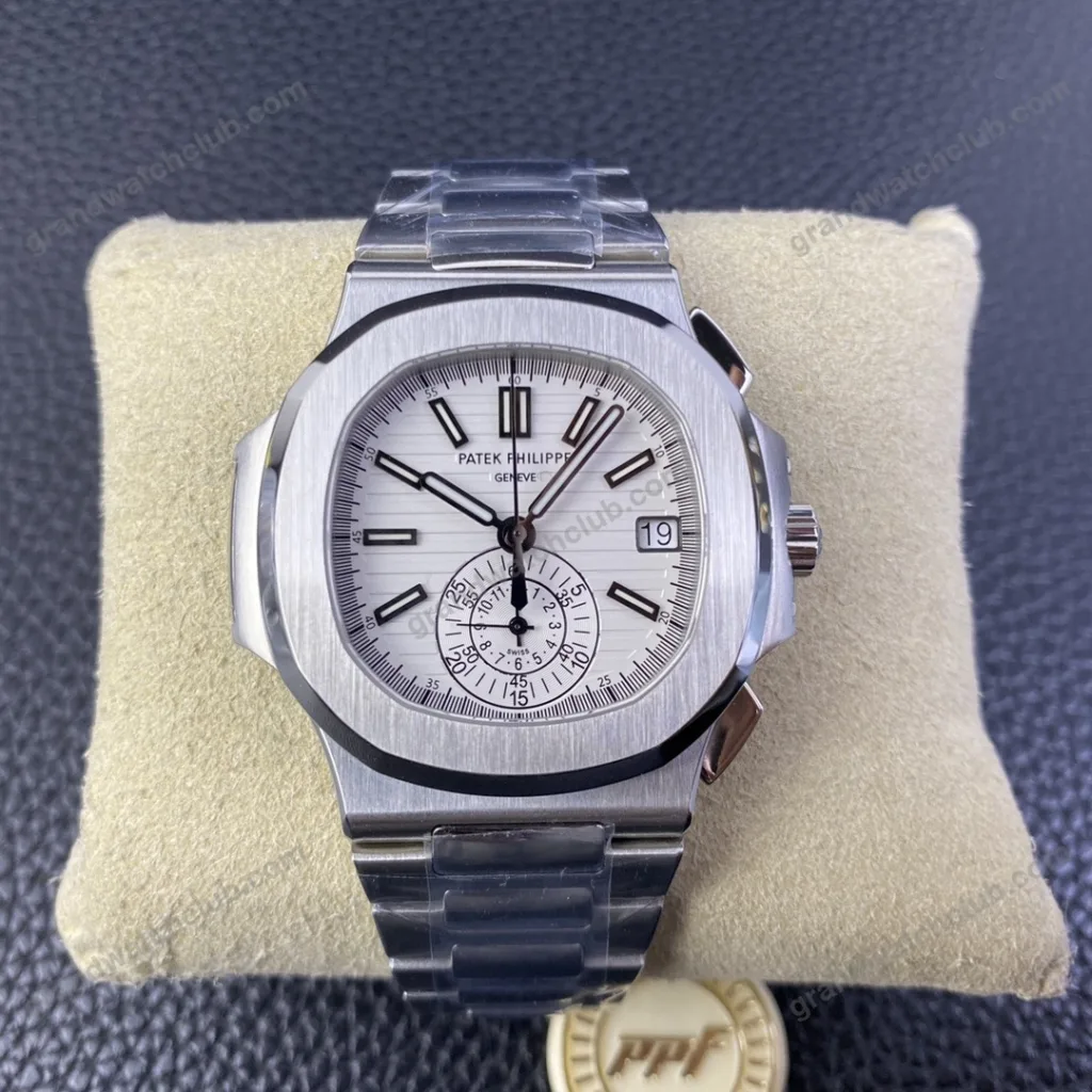 Super Clone Patek Philippe Nautilus Chronograph 5980/1A-019 40.5mm White Dial – Swiss SuperClone