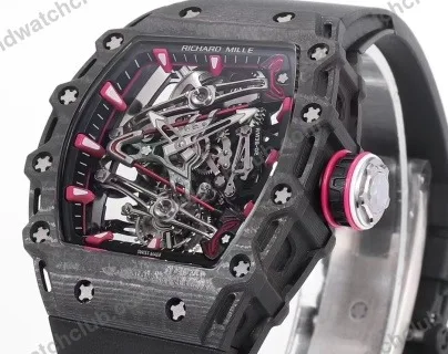 Super Clone Richard Mille RM 38-02 Richard Mille Bubba Watson Tourbillon 42mm Carbon