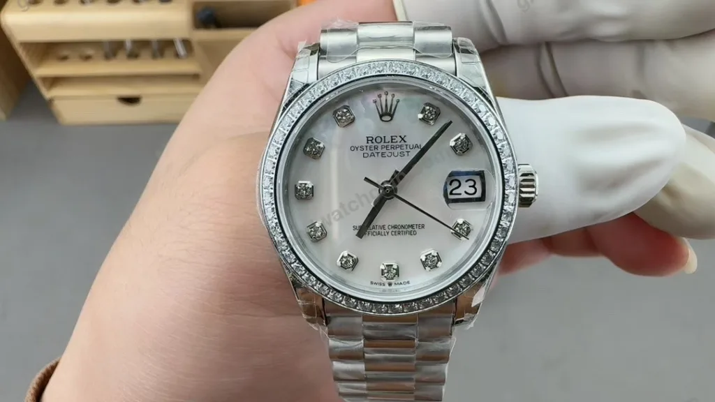 Super Clone Rolex Datejust Silver Diamond Dial 278384RBR-0033 31 mm – Swiss SuperClone