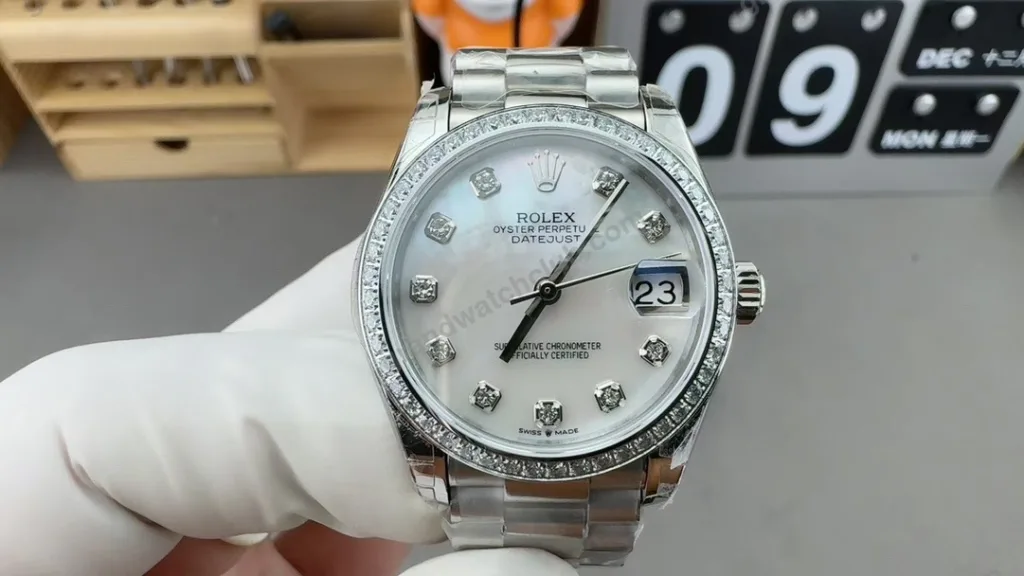 Super Clone Rolex Datejust Silver Diamond Dial 278384RBR-0033 31 mm – Swiss SuperClone