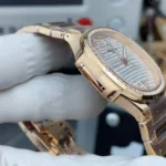 Super Clone Patek Philippe Nautilus 7118/1R-011 32.5mm White Dial Rose Gold – Swiss SuperClone