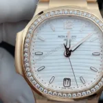 Super Clone Patek Philippe Nautilus 7118/1R-011 32.5mm White Dial Rose Gold – Swiss SuperClone