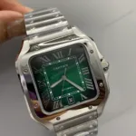 Super Clone Cartier Santos De Cartier Medium Green WSSA0061 35.5mm – Swiss SuperClone